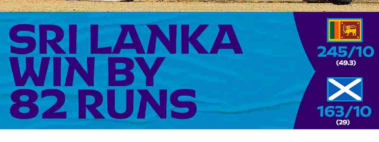 Sri Lanka Dominate Scotland in ICC CWC Qualifiers